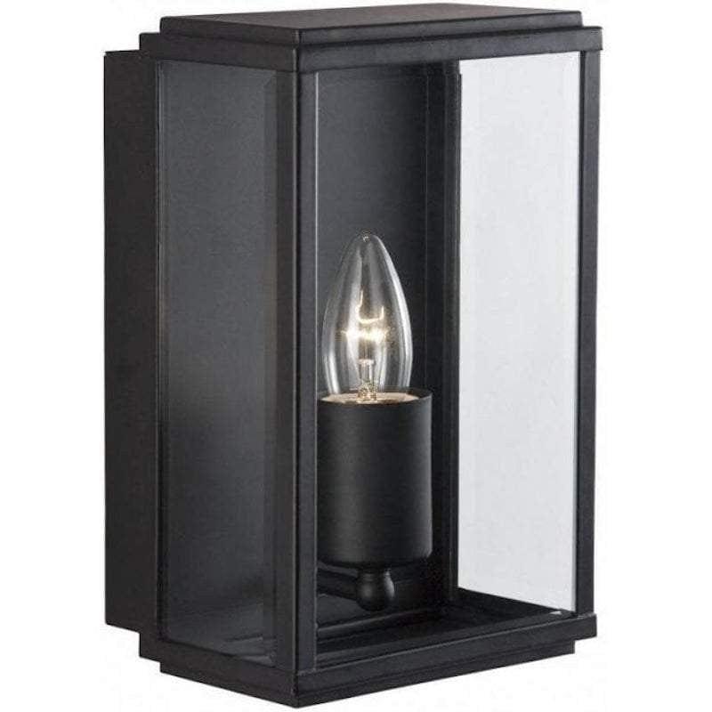 Searchlight Box Black Outdoor Wall Light - IP44-clearance