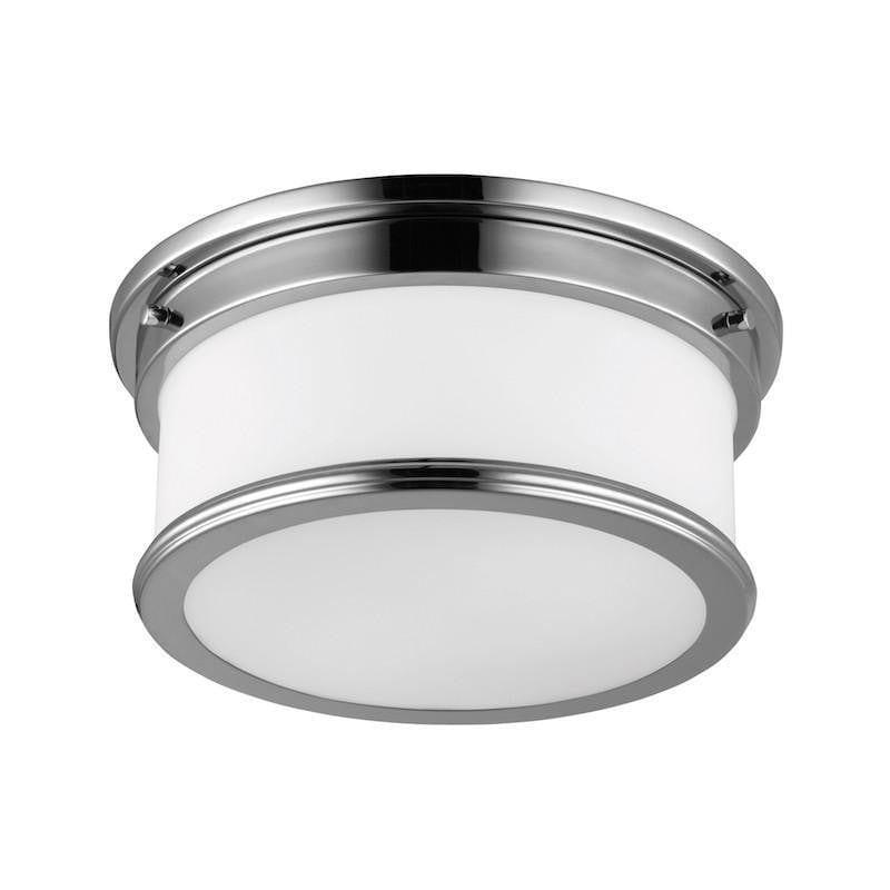Feiss Payne Polished Nickel Flush Bathroom Ceiling Light-OPEN-BOX
