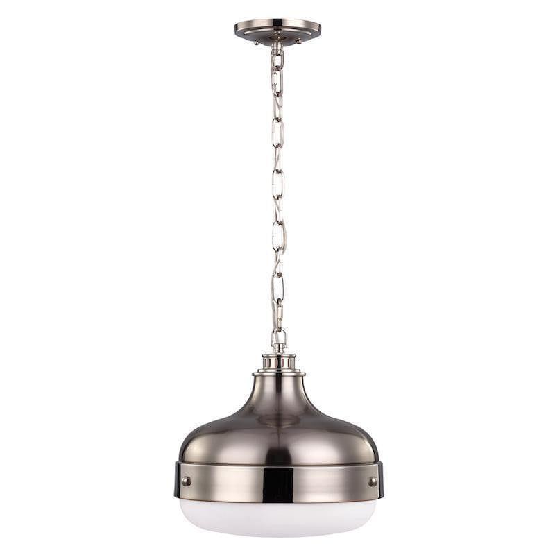 Feiss Cadence Brushed Steel Pendant Ceiling Light-OPEN-BOX-50-290626