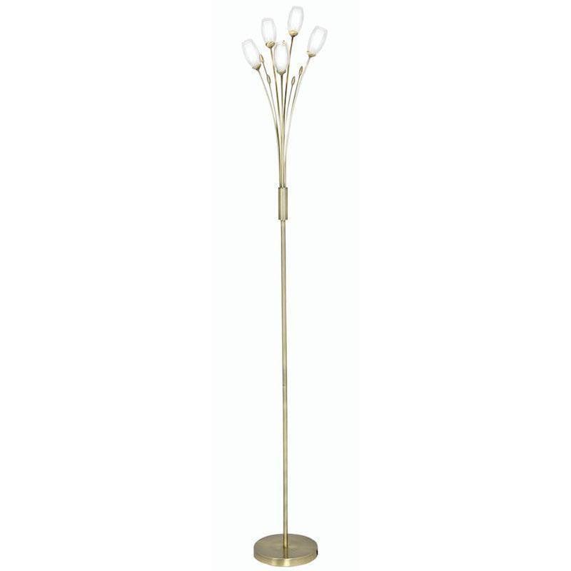 Pandora Antique Brass Floor Lamp-WAREHOUSE-40-100226