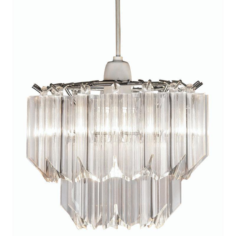 Acrylic Clear Non Electric Pendant Ceiling Lamp Shade - 20.5cm-WAREHOUSE-40-100226