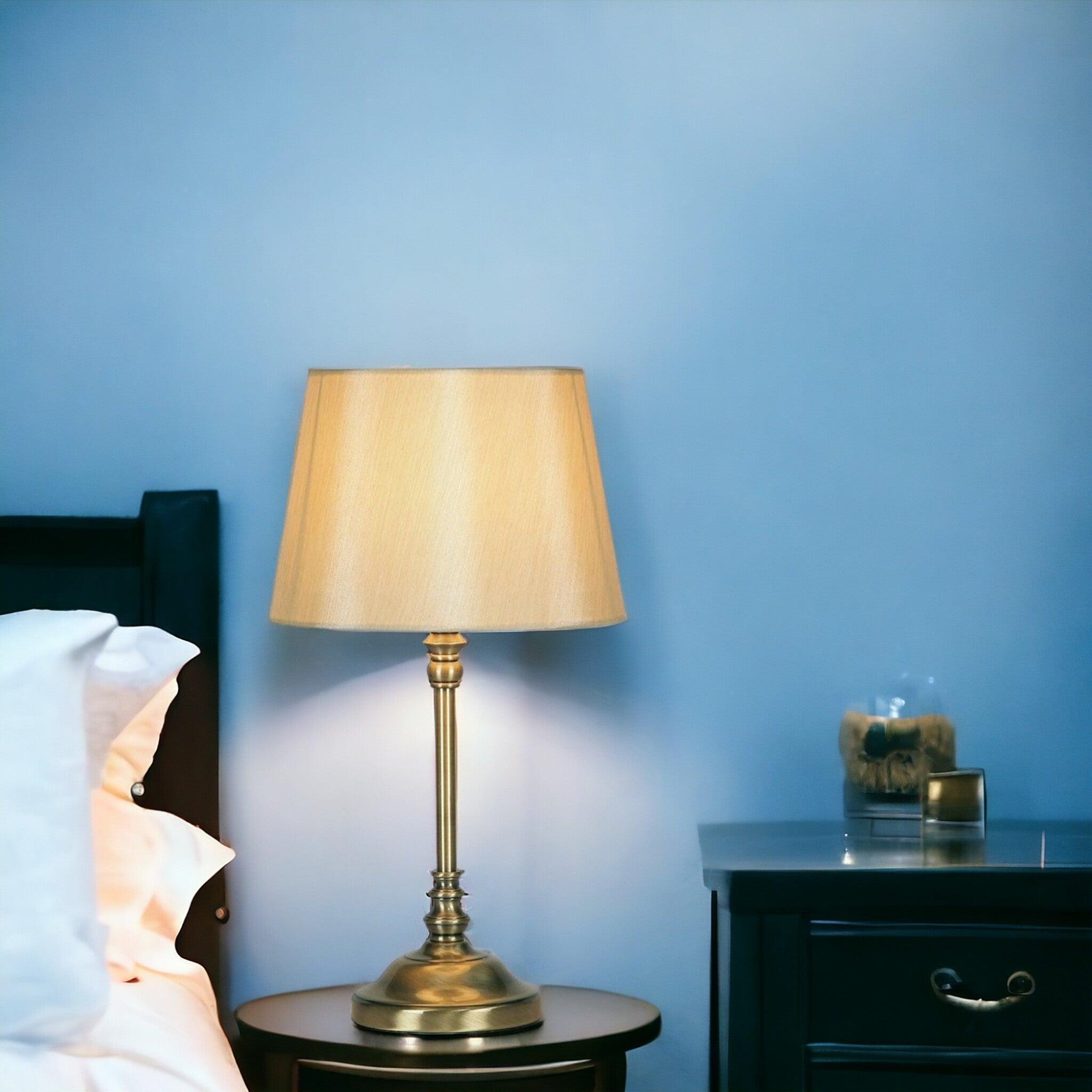 alina small antique brass bedside lamp Living Room Image