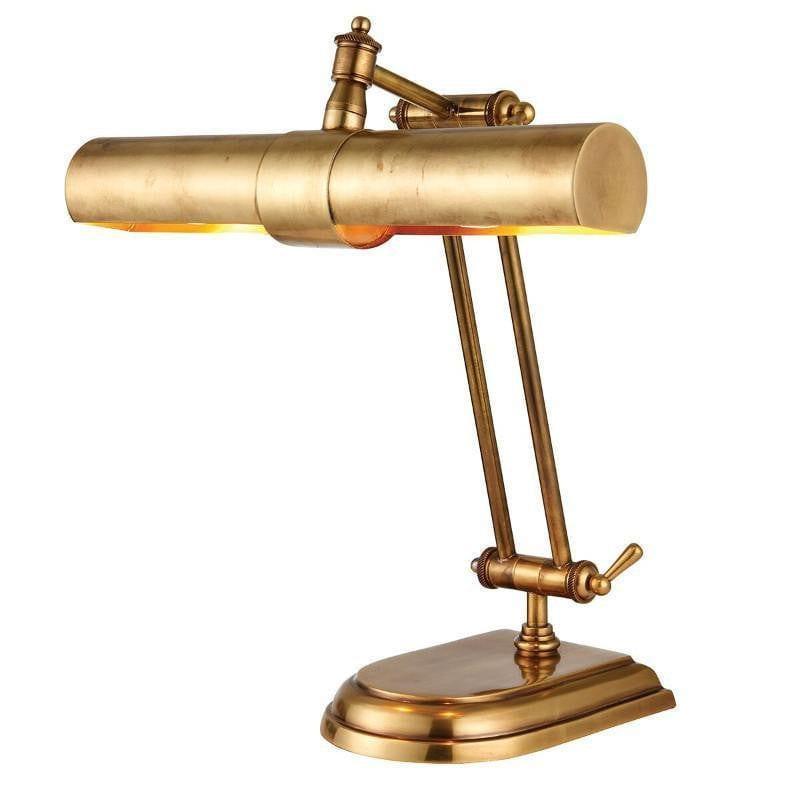 Interiors 1900 Winchester Mellow Brass Bankers Lamp-OB-180926
