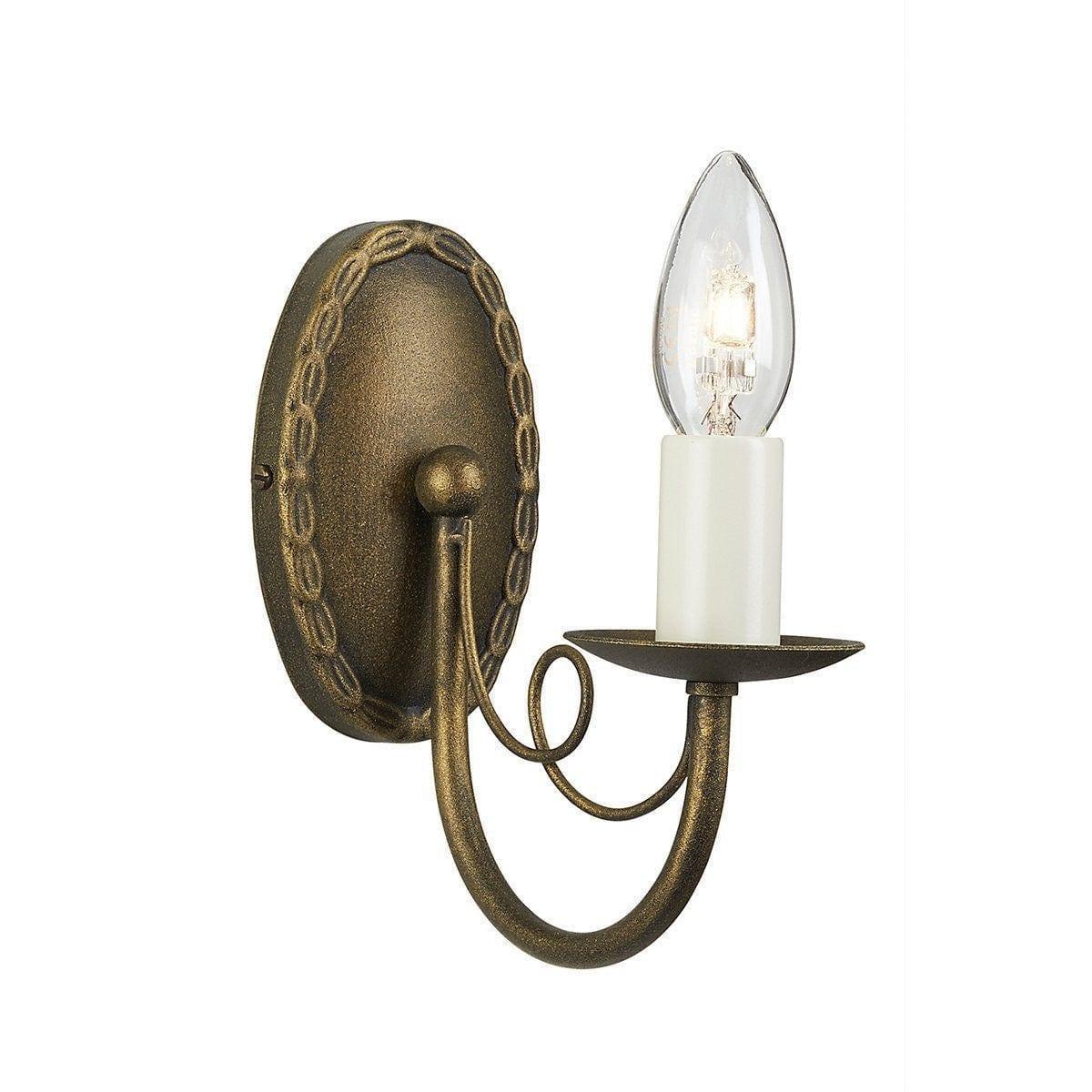 Elstead Minster Black & Gold 1 Light Wall Light-WAREHOUSE-40-130226