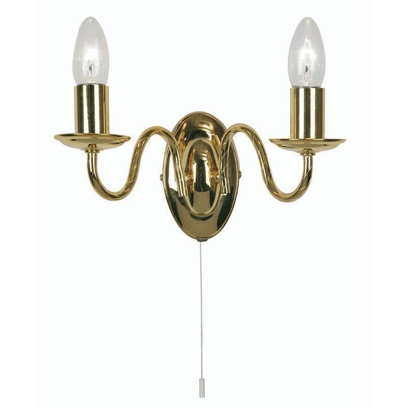 Oaks Nadoor 2 Light Gold Wall Light-OPEN-BOX-50-160426