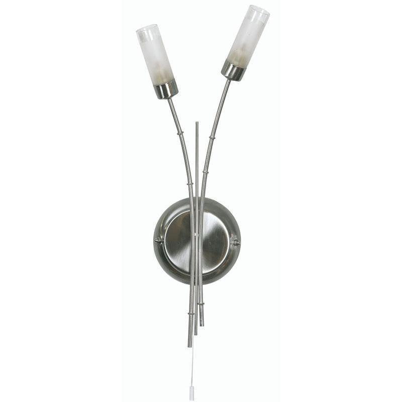 Oaks Oslo 2 Light Antique chrome Wall Light-warehouse-180926