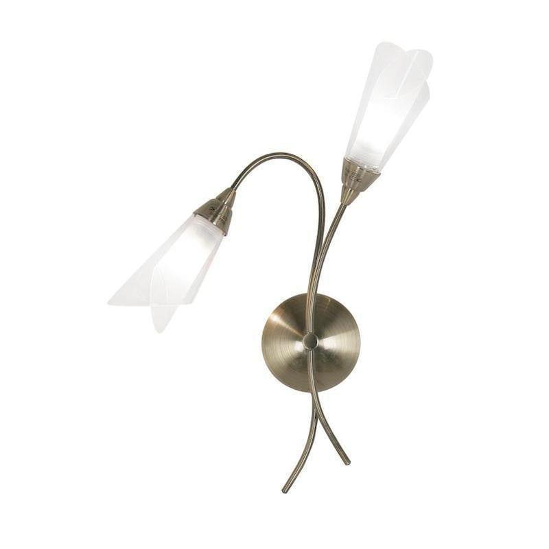 Oaks Sare Twin Arm Antique Brass Wall Light-warehouse-180926