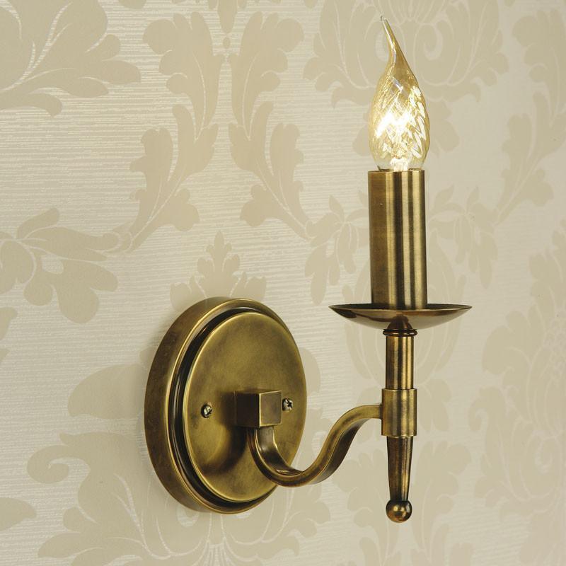 Interiors 1900 Stanford Antique Brass Single Wall Light - Open Box-100326