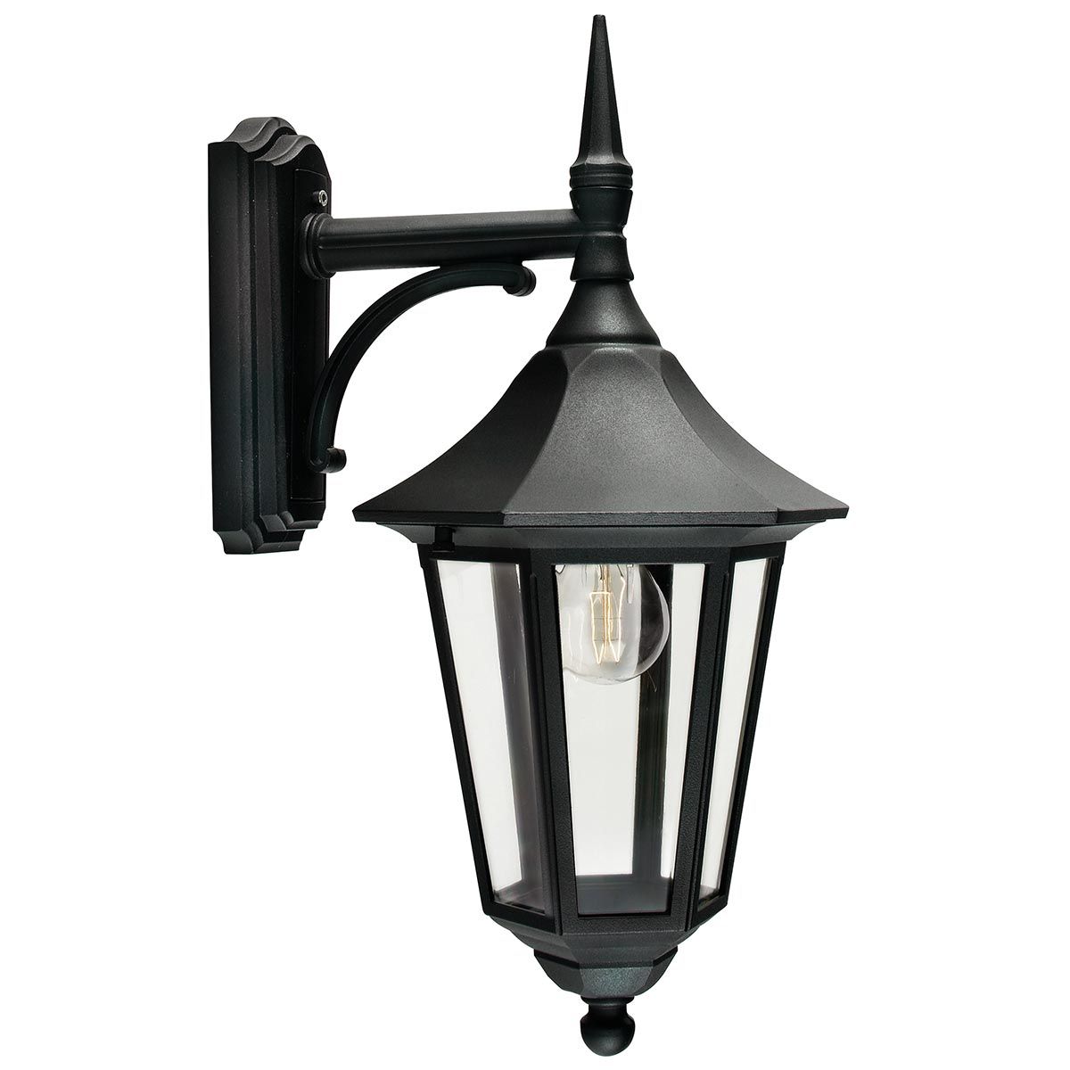 Elstead Valencia Black Outdoor Downlighter Wall Light