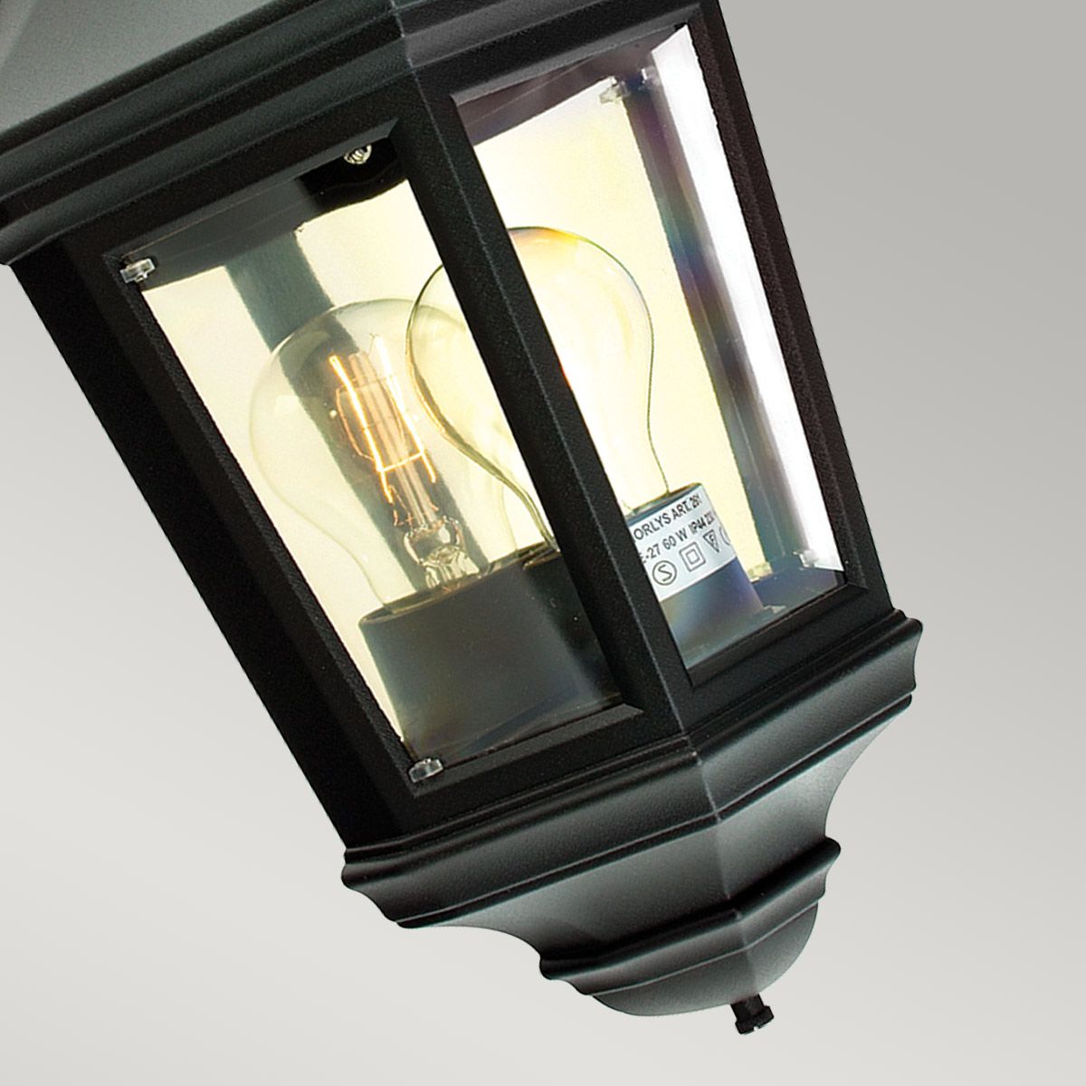 Elstead Valencia Black Outdoor Porch Ceiling Light