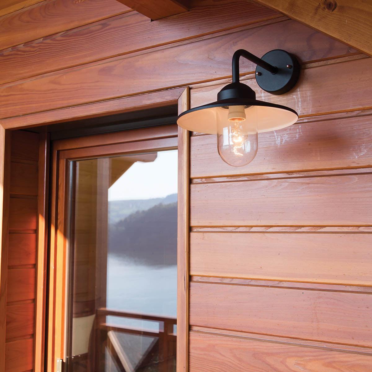 Norlys Vansbro 1 Light Black Outdoor Wall Light Black