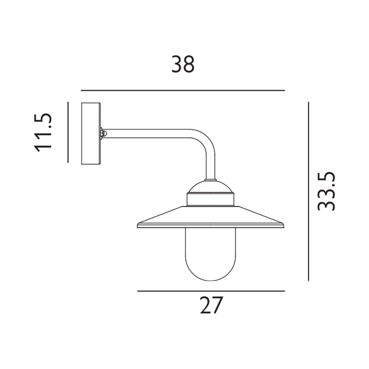 Norlys Vansbro 1 Light Black Outdoor Wall Light Black-warehouse-180926