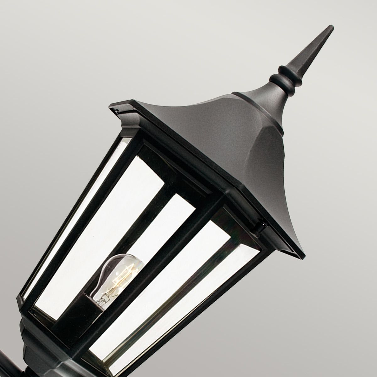Elstead Valencia Grande Black Outdoor Uplighter Wall Light