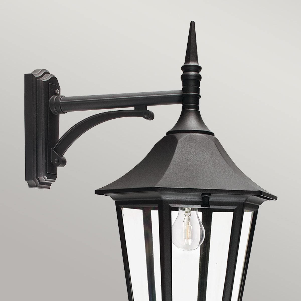 Elstead Valencia Grande Black Outdoor Downlighter Wall Light