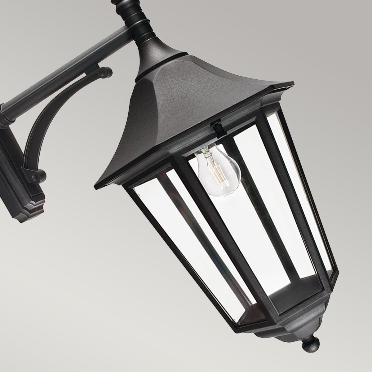 Elstead Valencia Grande Black Outdoor Downlighter Wall Light