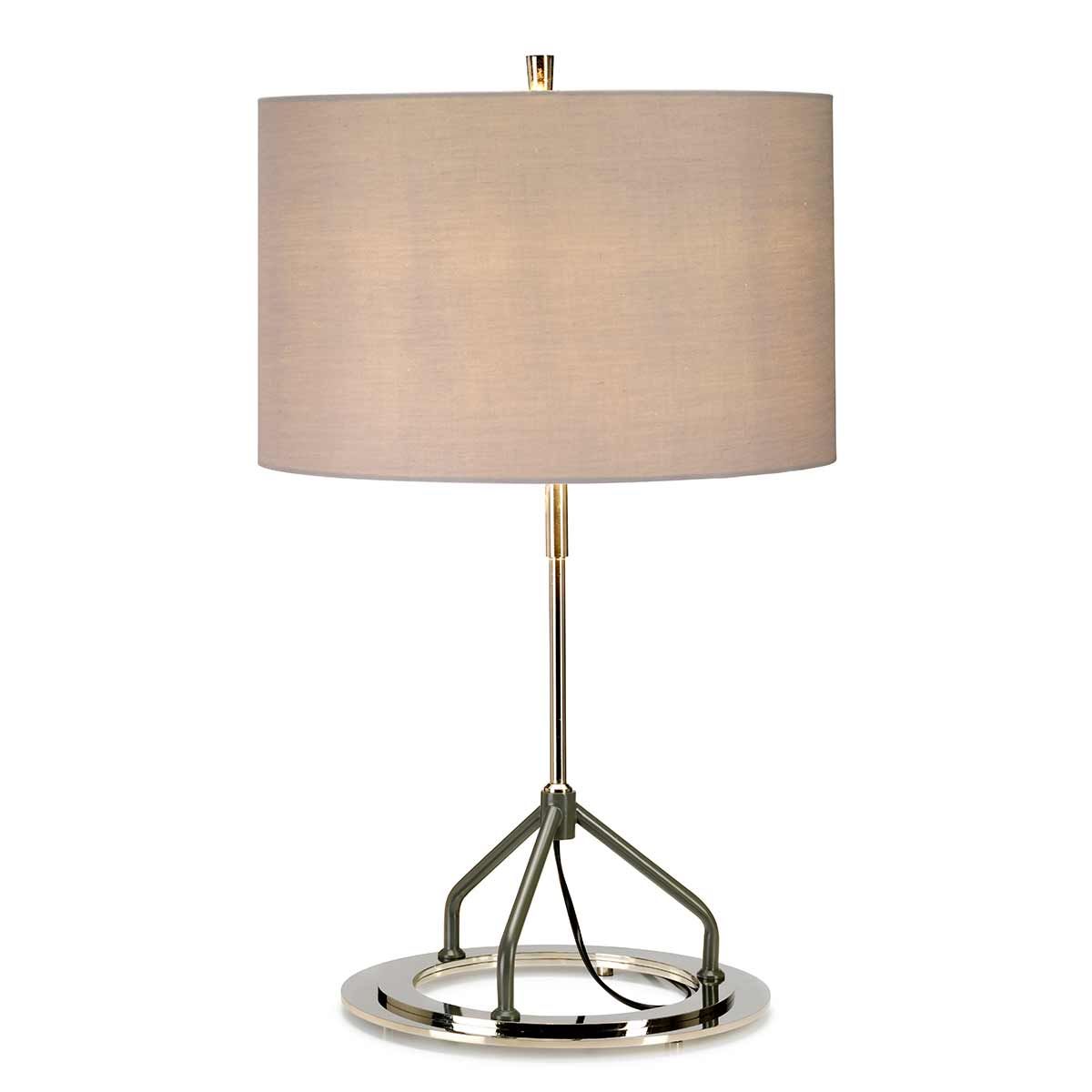 Vicenza White Polished Nickel Table Lamp Elstead Lighting