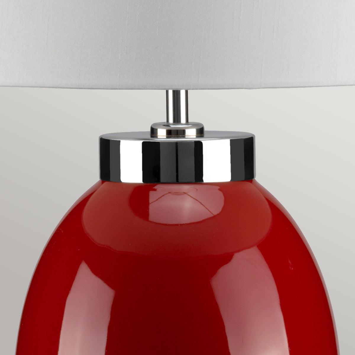 Victor Small Red Ceramic Table Lamp