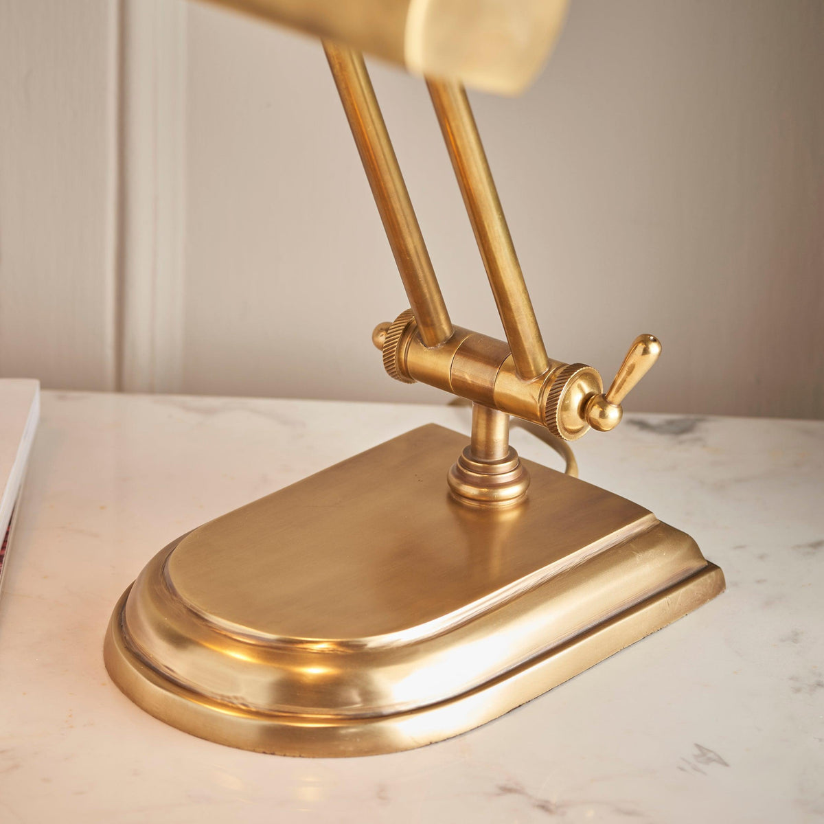 Interiors 1900 Winchester Mellow Brass Bankers Lamp-OB-180926