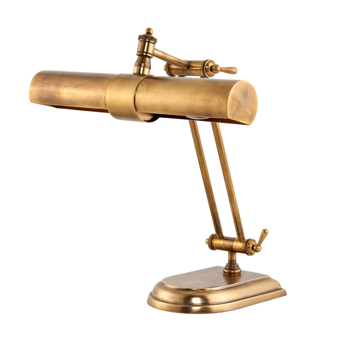 Interiors 1900 Winchester Mellow Brass Bankers Lamp-OB-180926