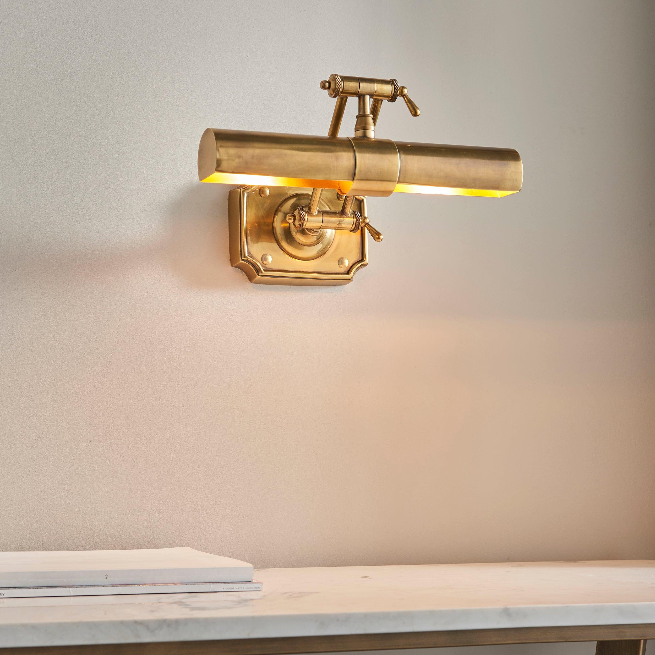 winchester mellow brass medium picture light 69832 Living room lighting image