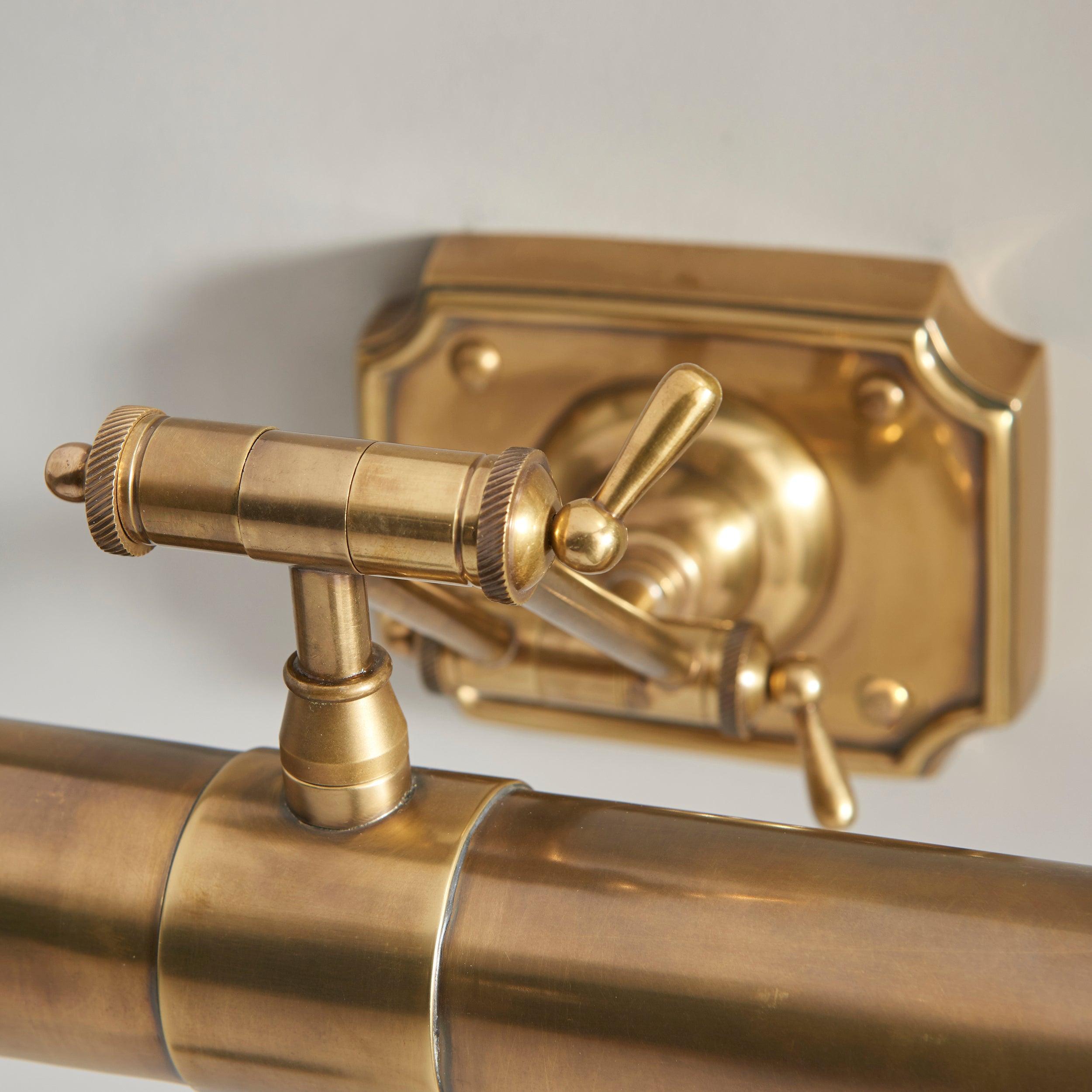 winchester mellow brass medium picture light 69832 Hallway Lighting Close Up