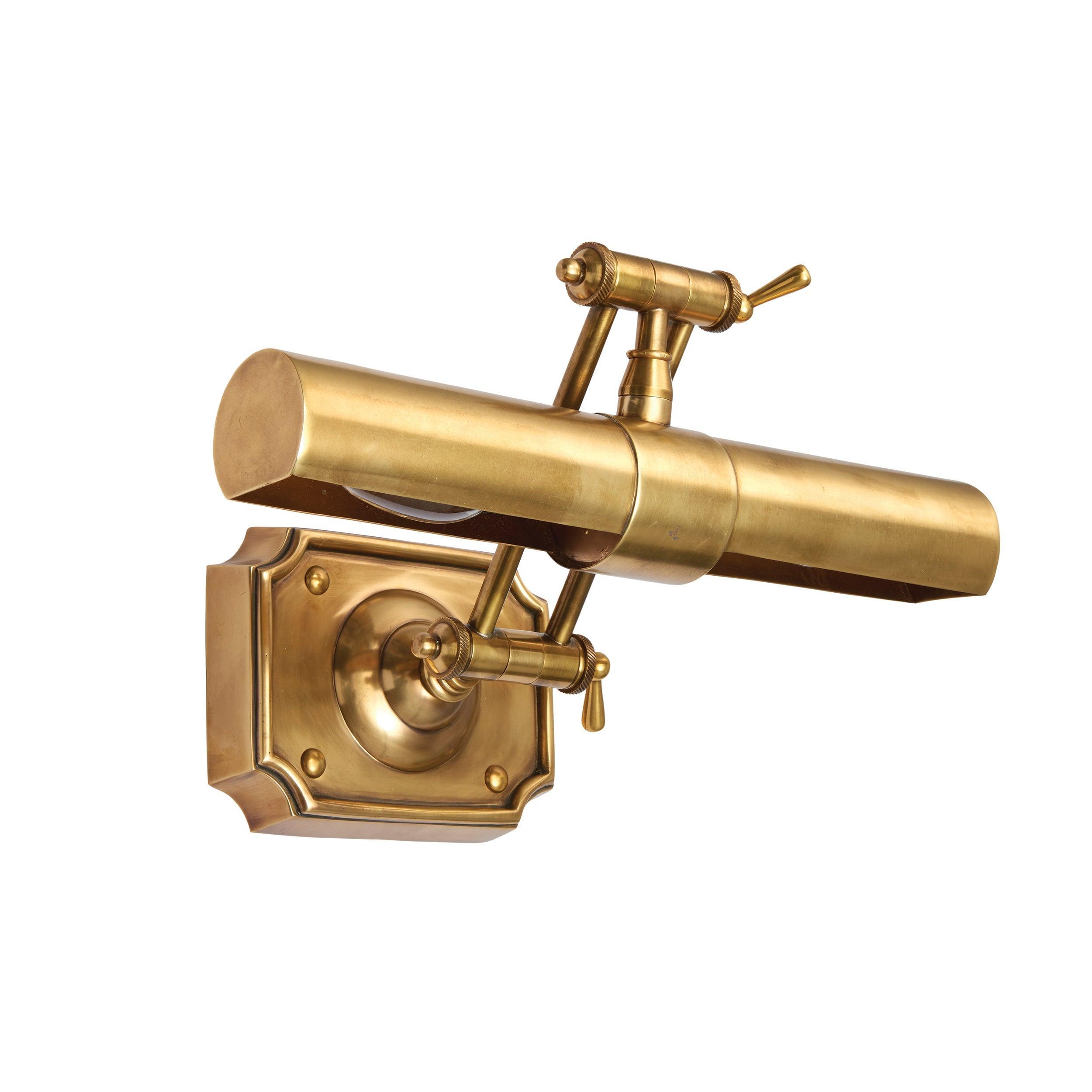 winchester mellow brass medium picture light 69832 unlit close up image