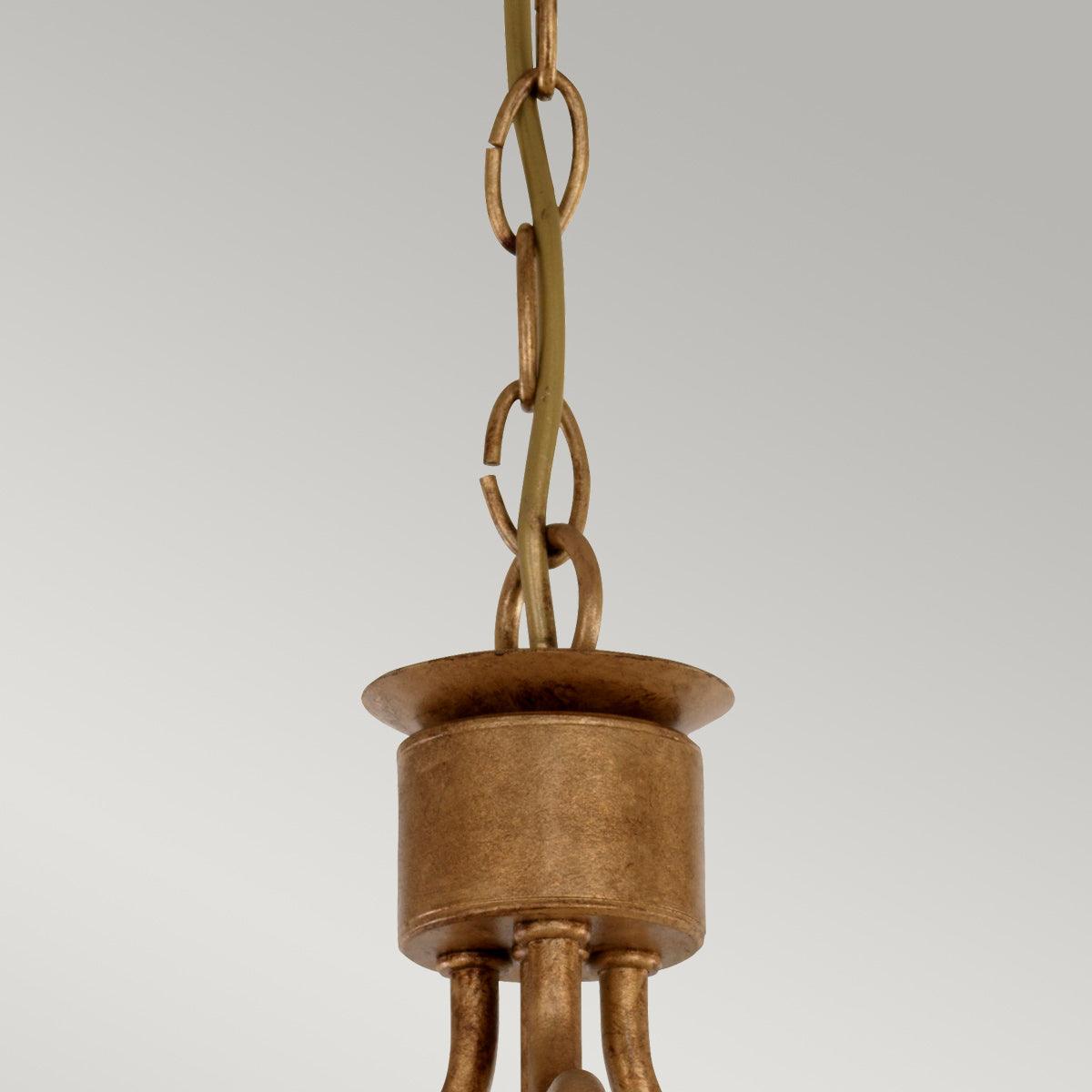 Windsor 3 Light Semi Flush Light - Gold Patina Ceiling Light