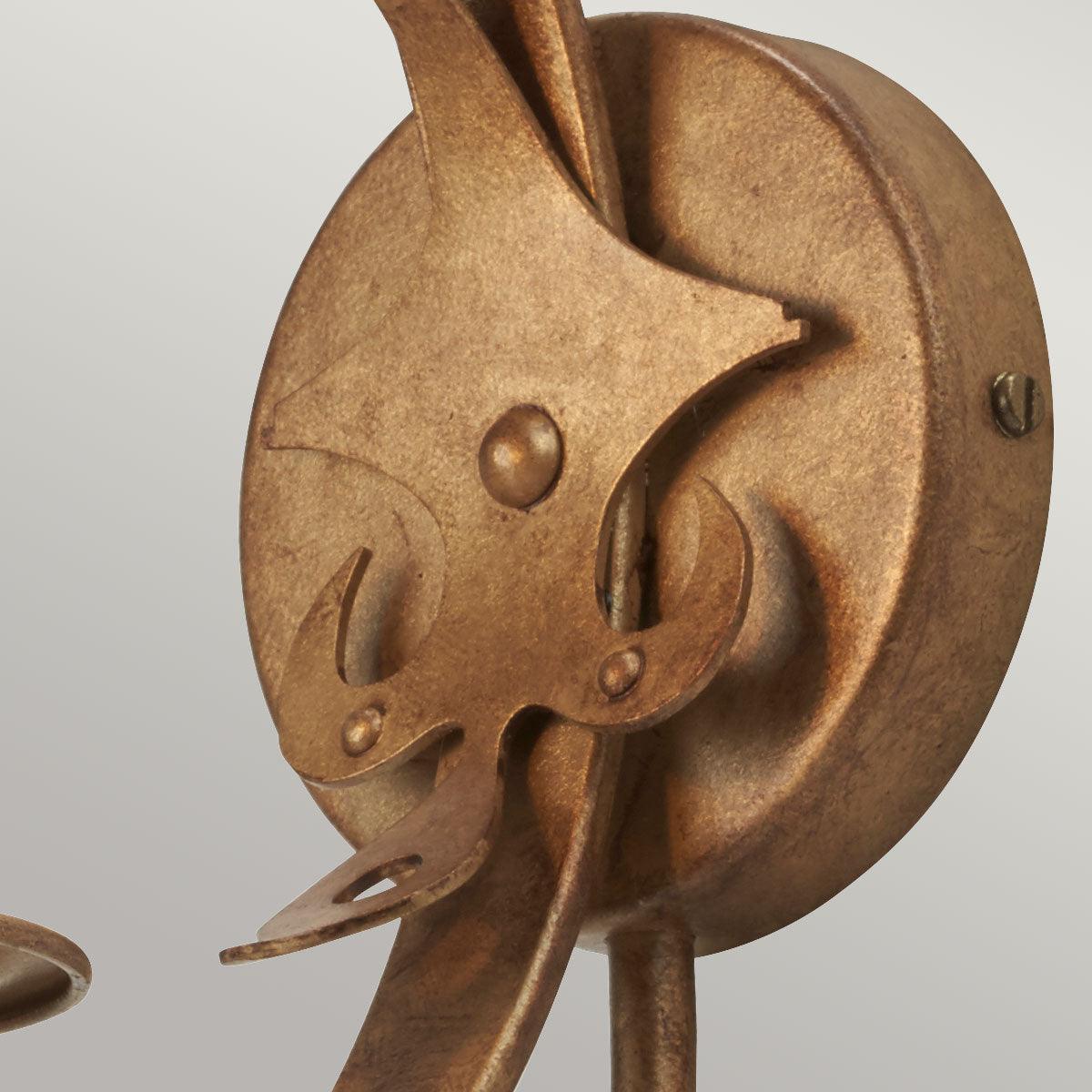 Windsor 1 Light Gold Patina Wall Light Elstead Lighting