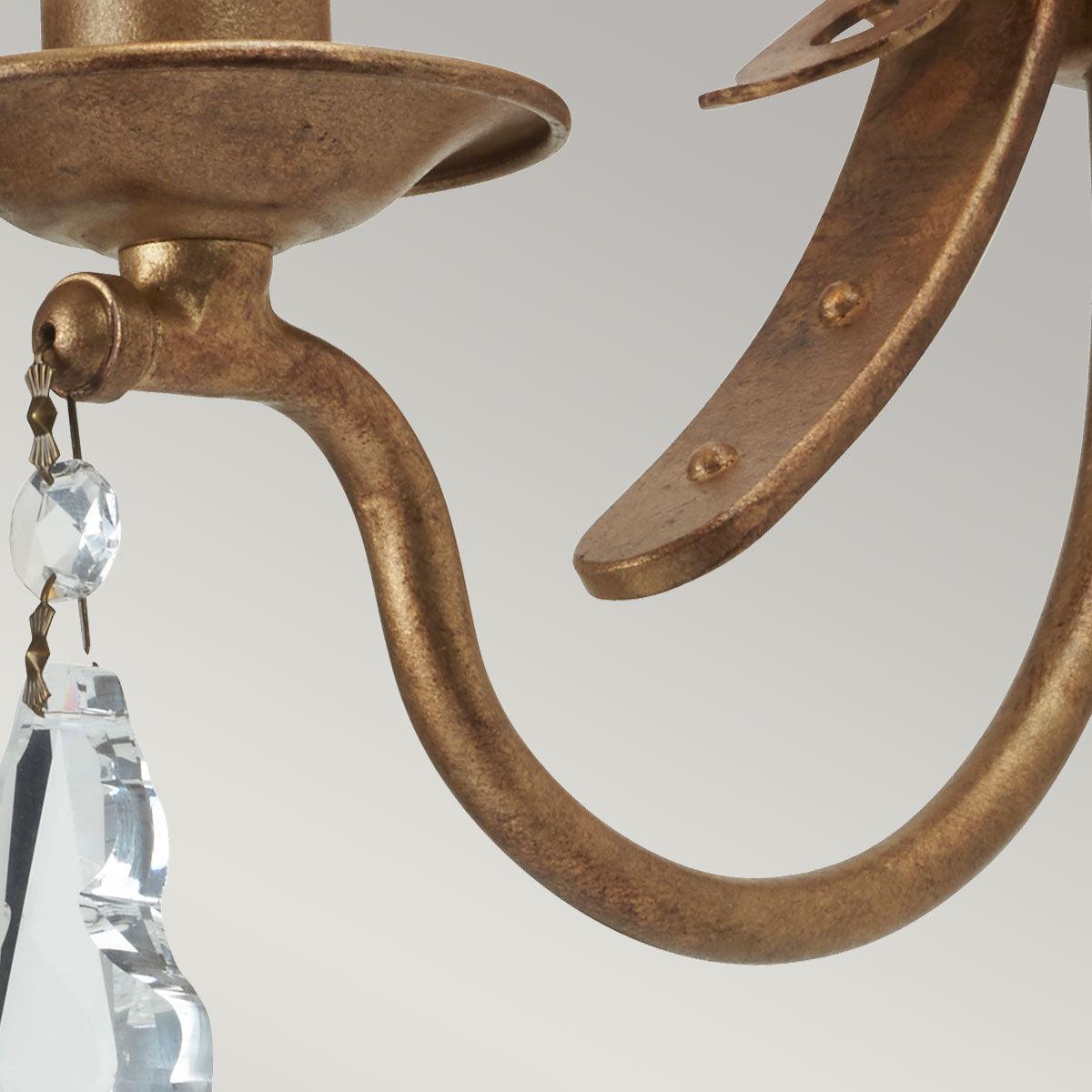 Windsor 1 Light Gold Patina Wall Light Elstead Lighting