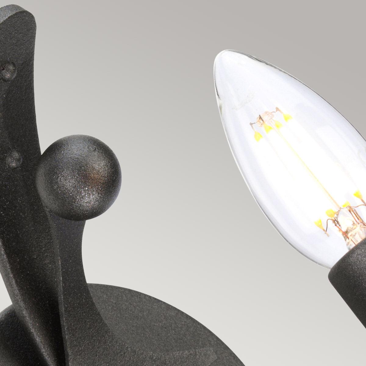 Windsor 1 Light Graphite Wall Light Elstead Lighting