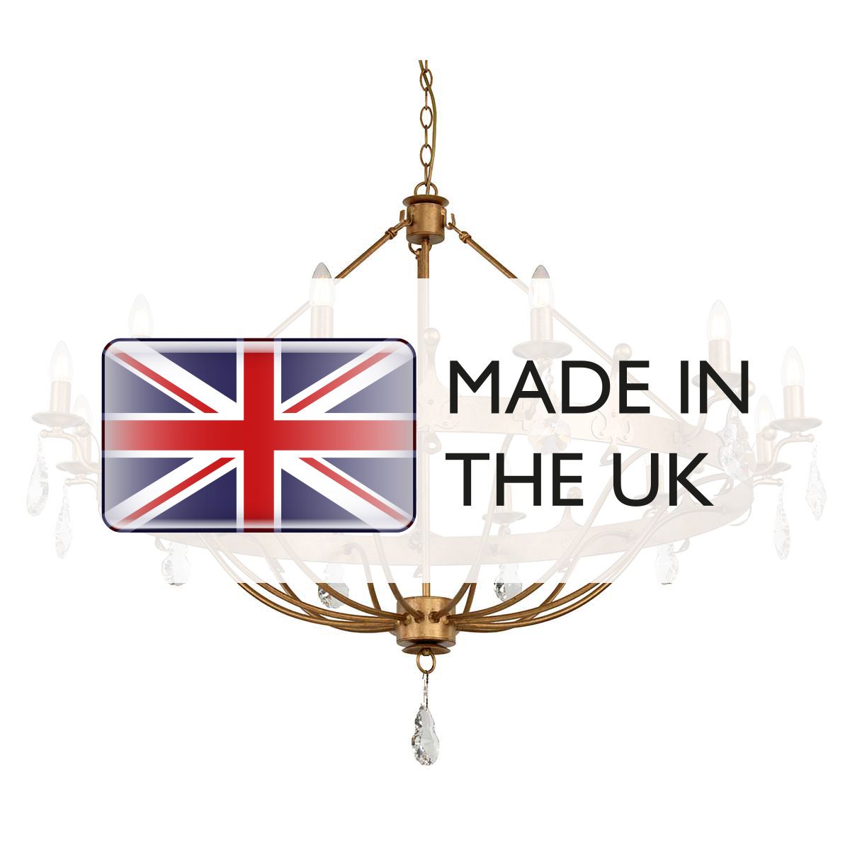 Windsor 12 Light Gold Patina Chandelier