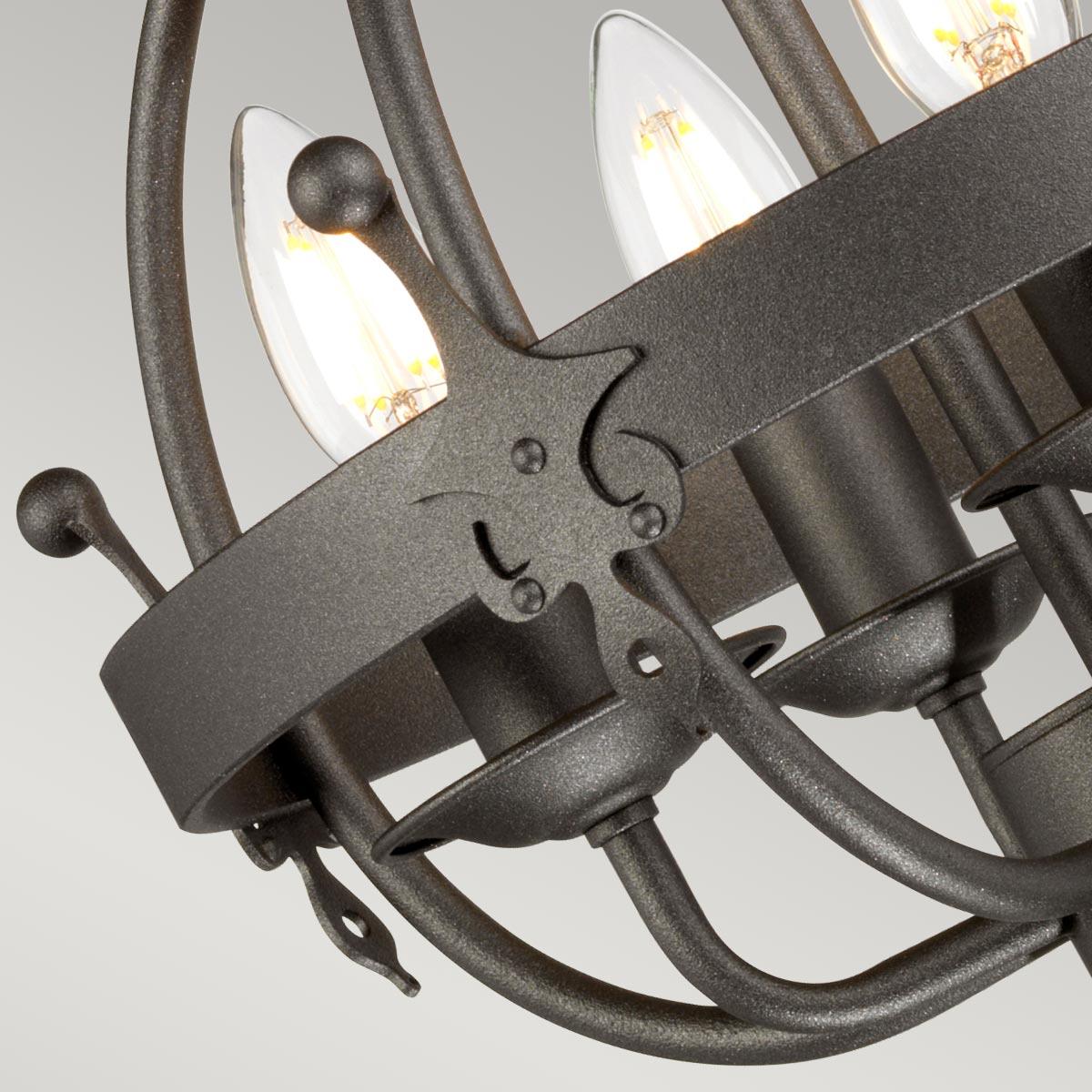 Elstead Lighting Windsor 4 Light Pendant - Graphite