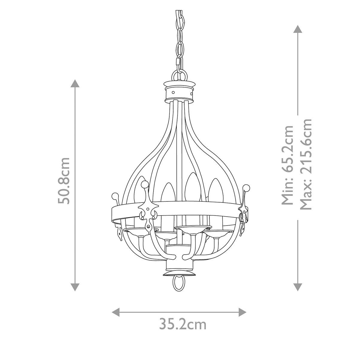 Elstead Lighting Windsor 4 Light Pendant - Graphite