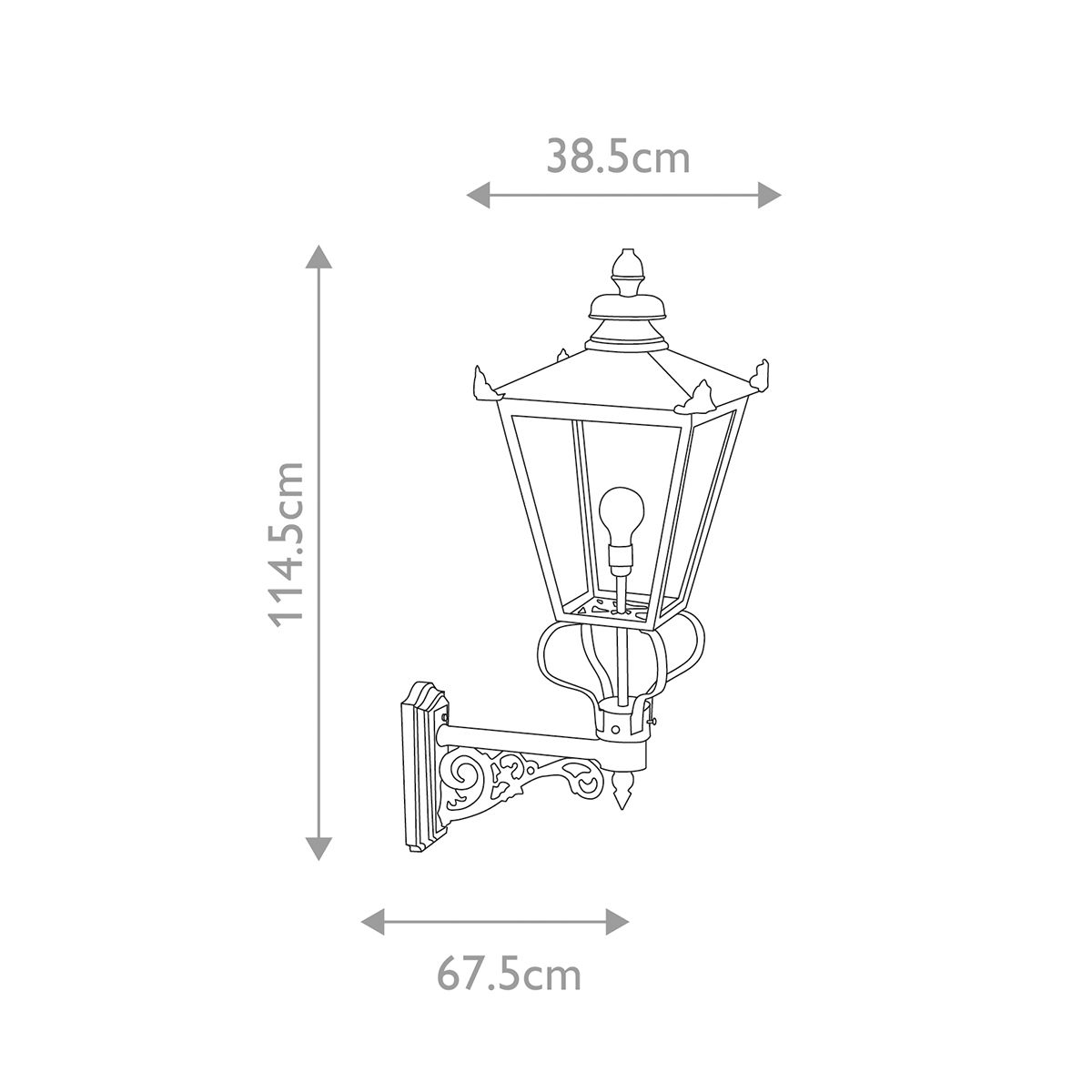 Elstead Wilmslow 1 Light Black Outdoor Wall Light