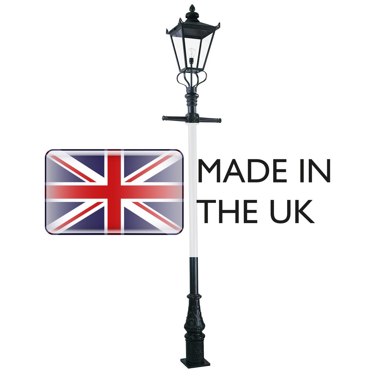 Wilmslow 1 Light Lamp Post with Ladder Bar