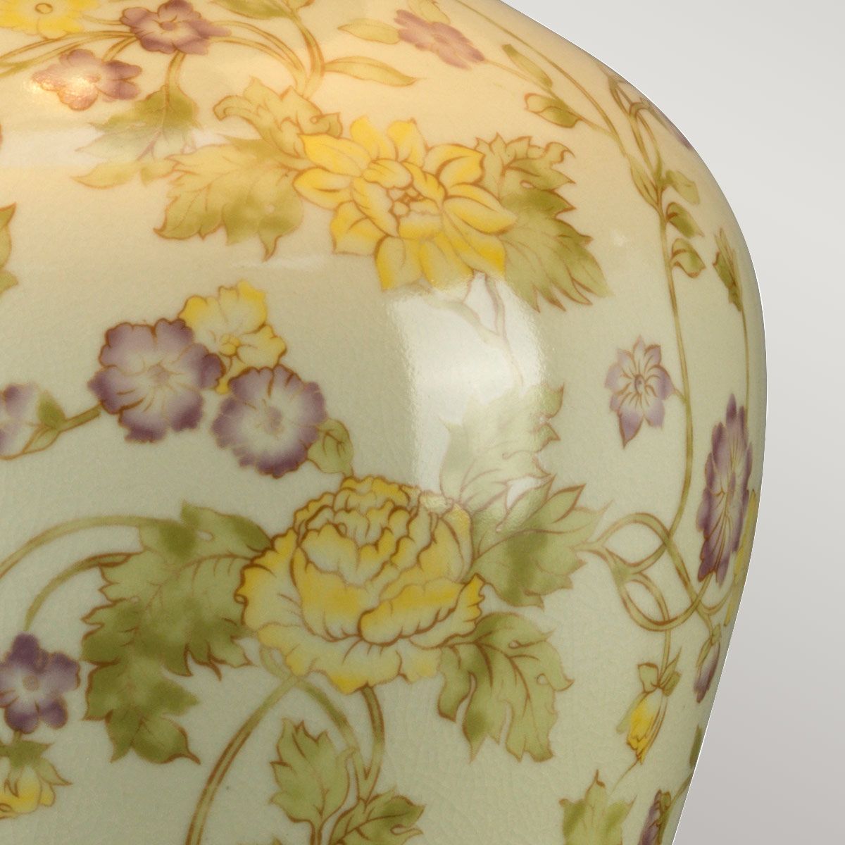 Yellow Flowers Ceramic Table Lamp Elstead Lighting