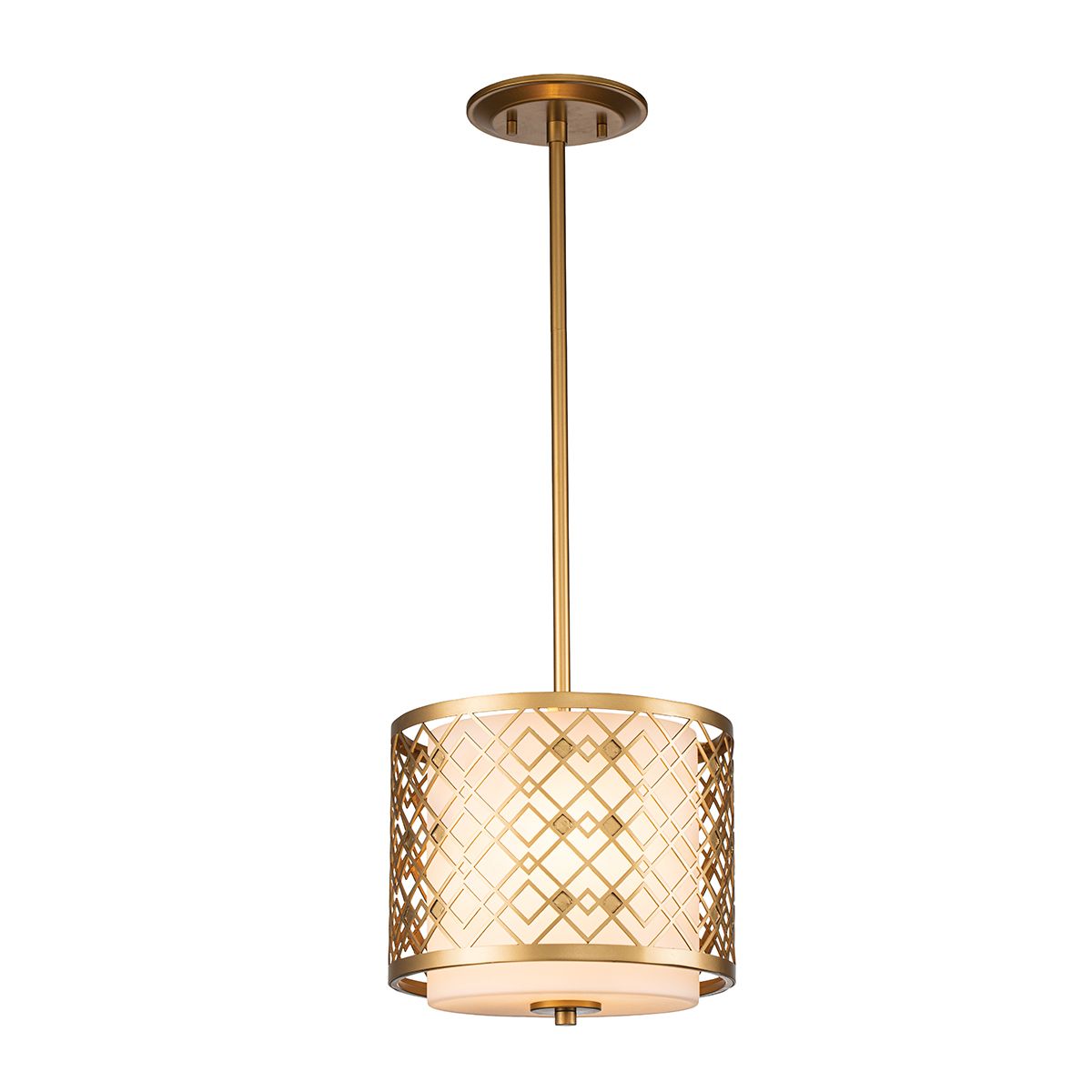 Ziggy Lacquered Gold Small Ceiling Pendant Light By Elstead Lighting ZIGGY-1P-S-LG