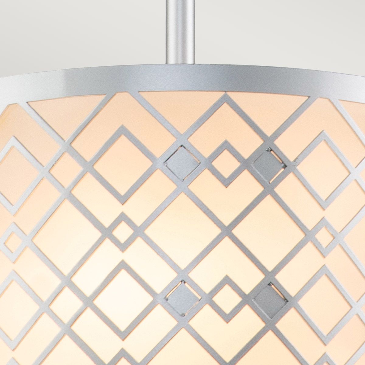 Ziggy Lacquered Silver Small Ceiling Pendant Light