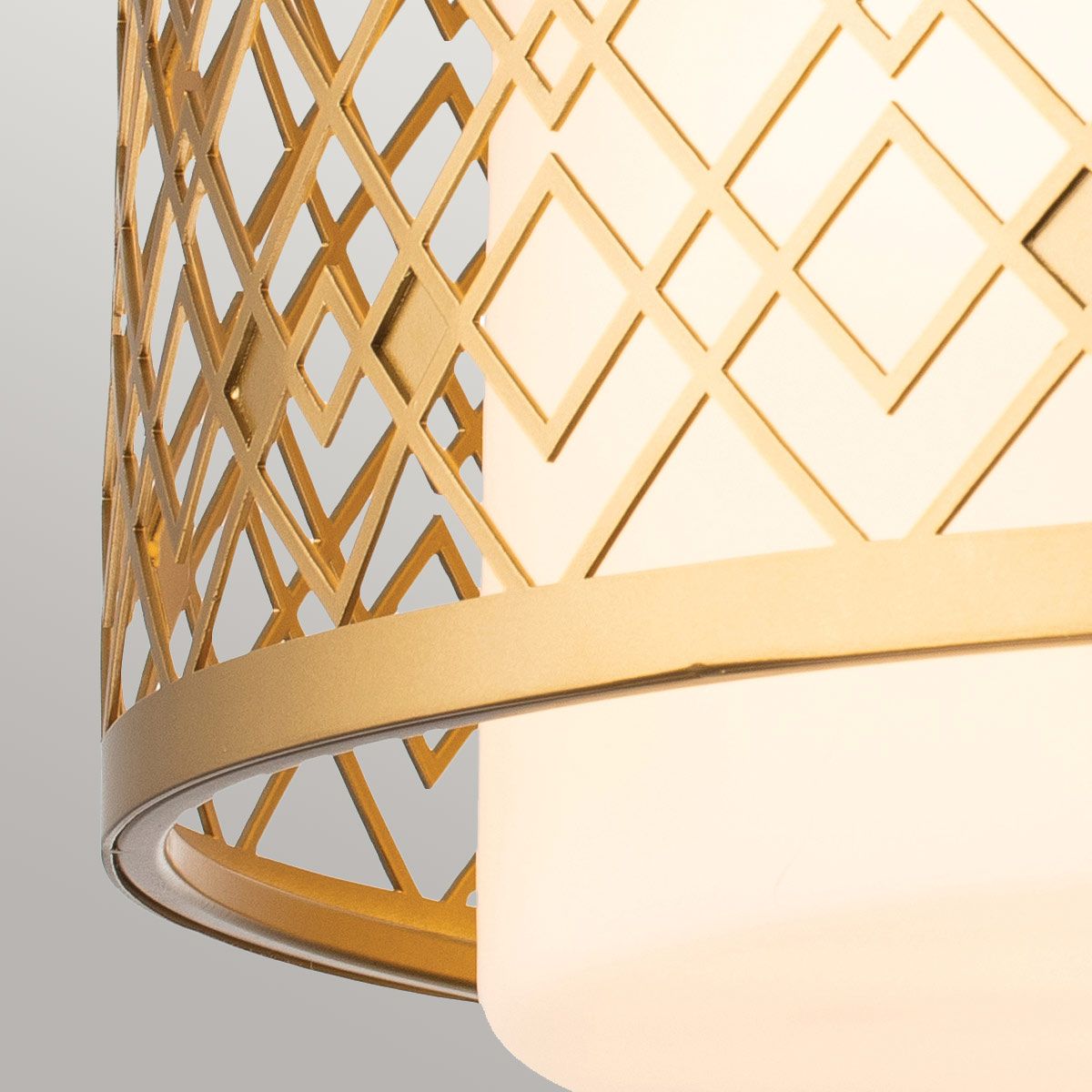 Ziggy Lacquered Gold Flush Ceiling Light