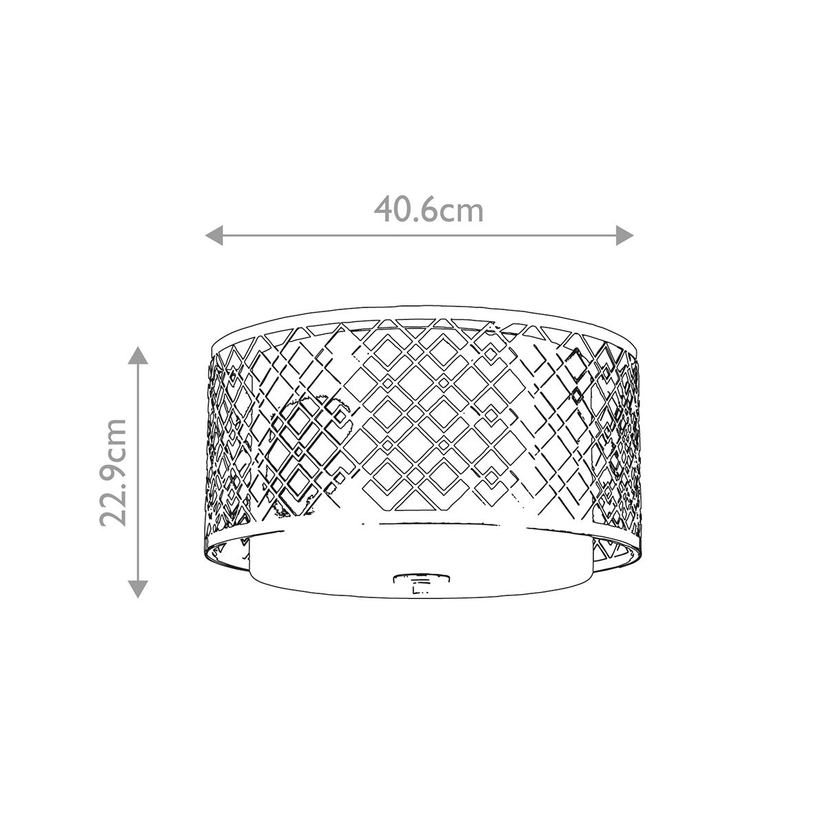 Ziggy Lacquered Silver Flush Ceiling Light