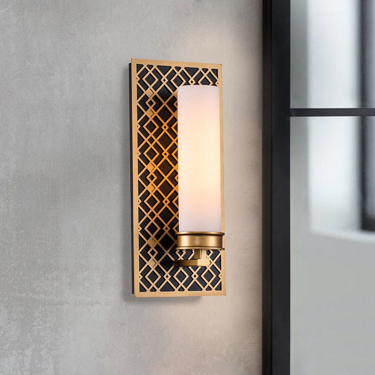 Ziggy Lacquered Gold Bathroom Wall Light