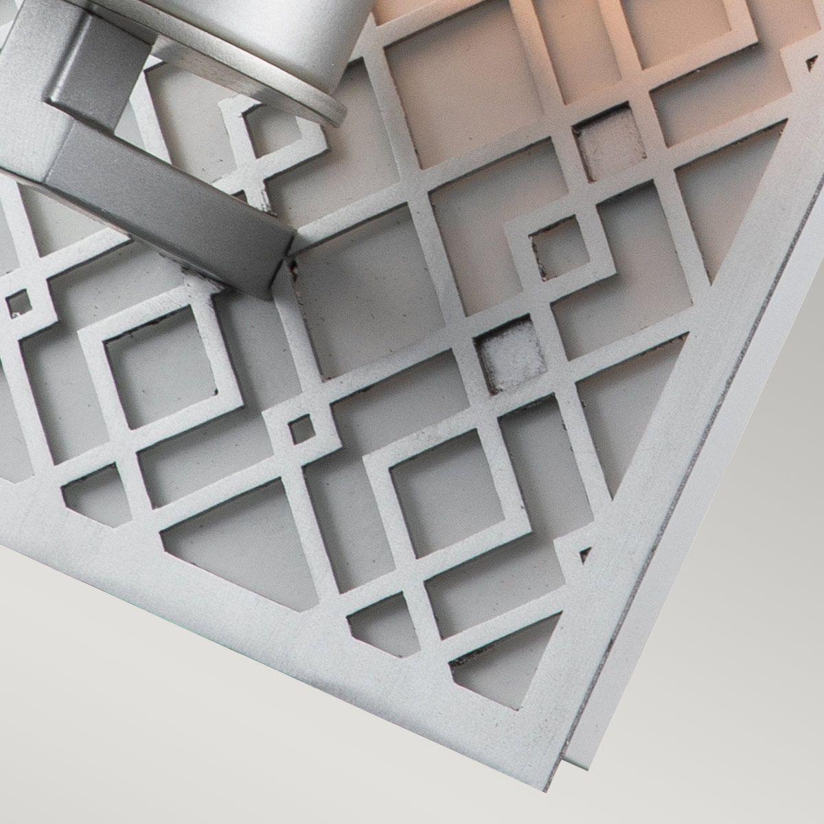 Ziggy Lacquered Silver Bathroom Wall Light