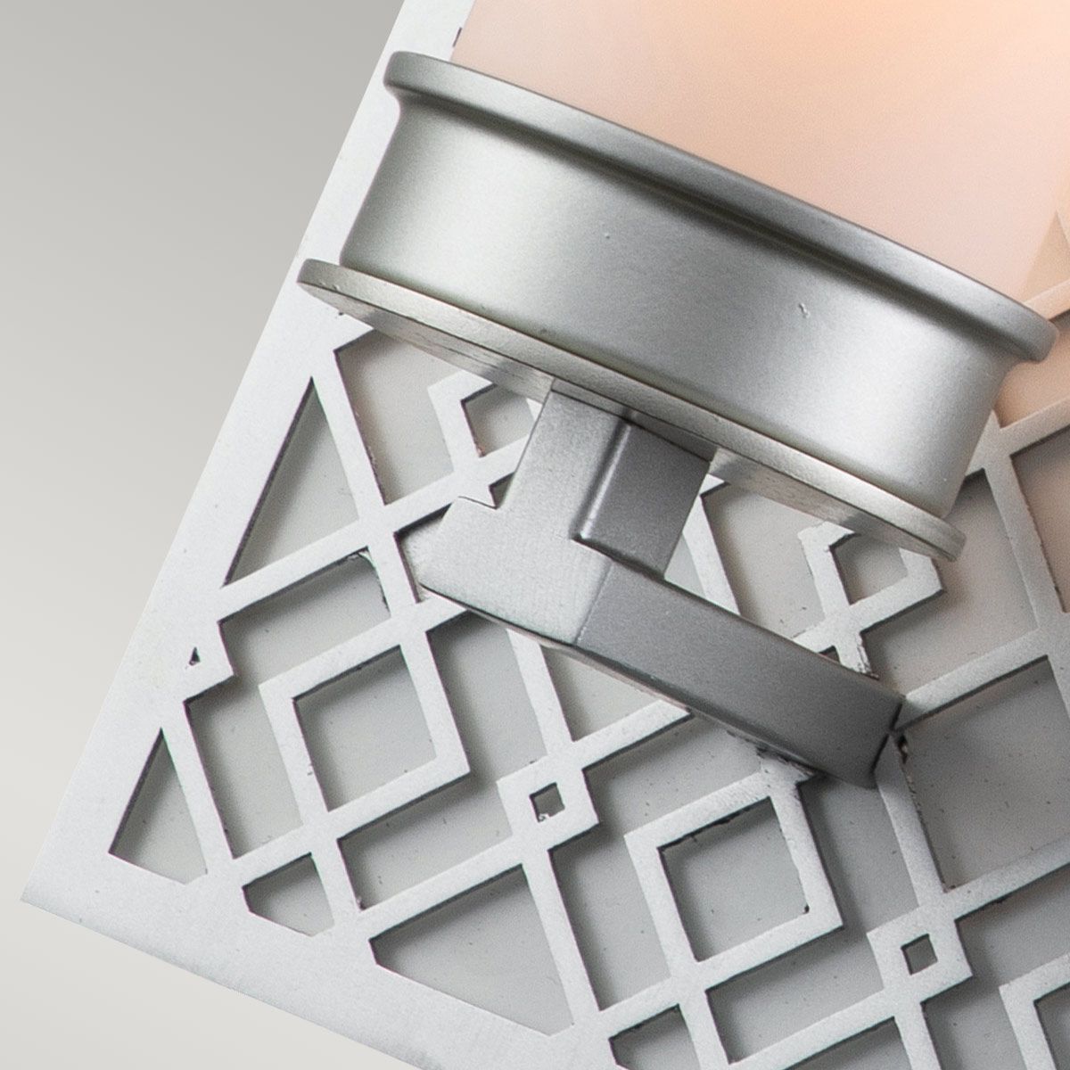 Ziggy Lacquered Silver Bathroom Wall Light