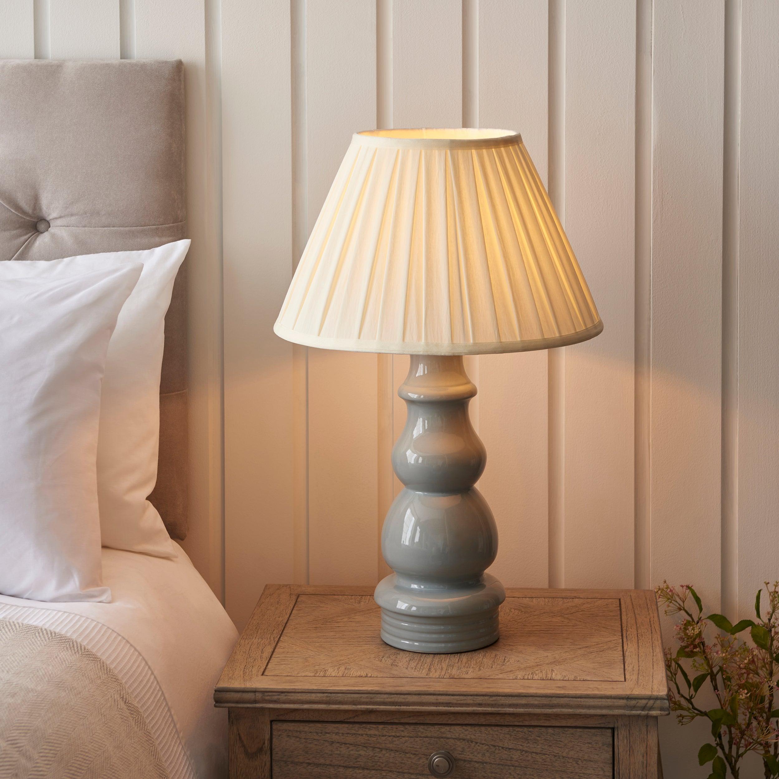 Provence 1 Light Ceramic Grey Table Lamp (Base Only)