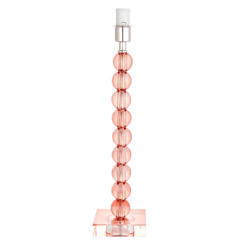 Endon Adelie Pink Crystal Glass Table Lamp With Silver Shade 9