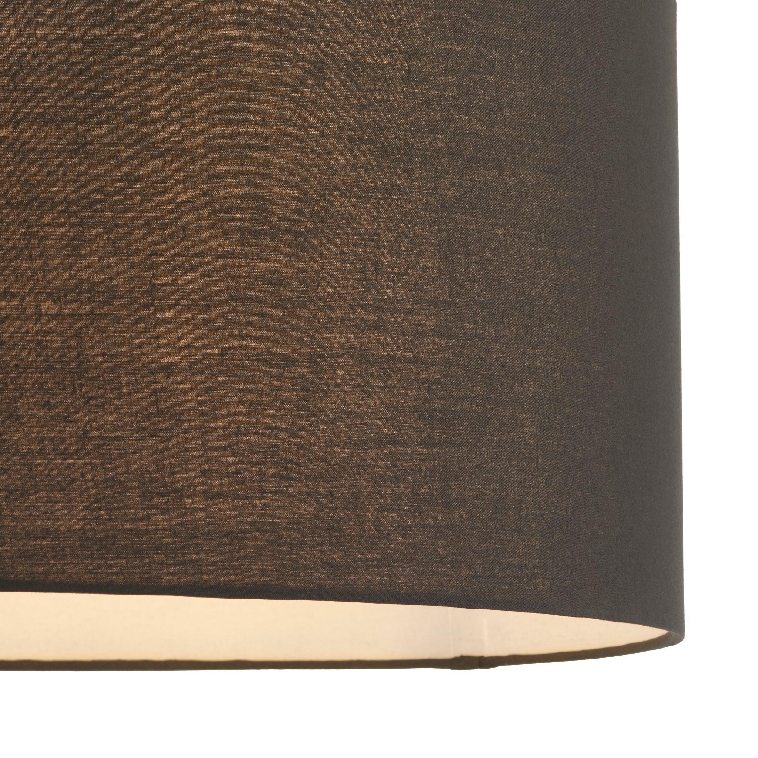 cylinder black cotton lamp shade by Endon Lighting Living room close up image