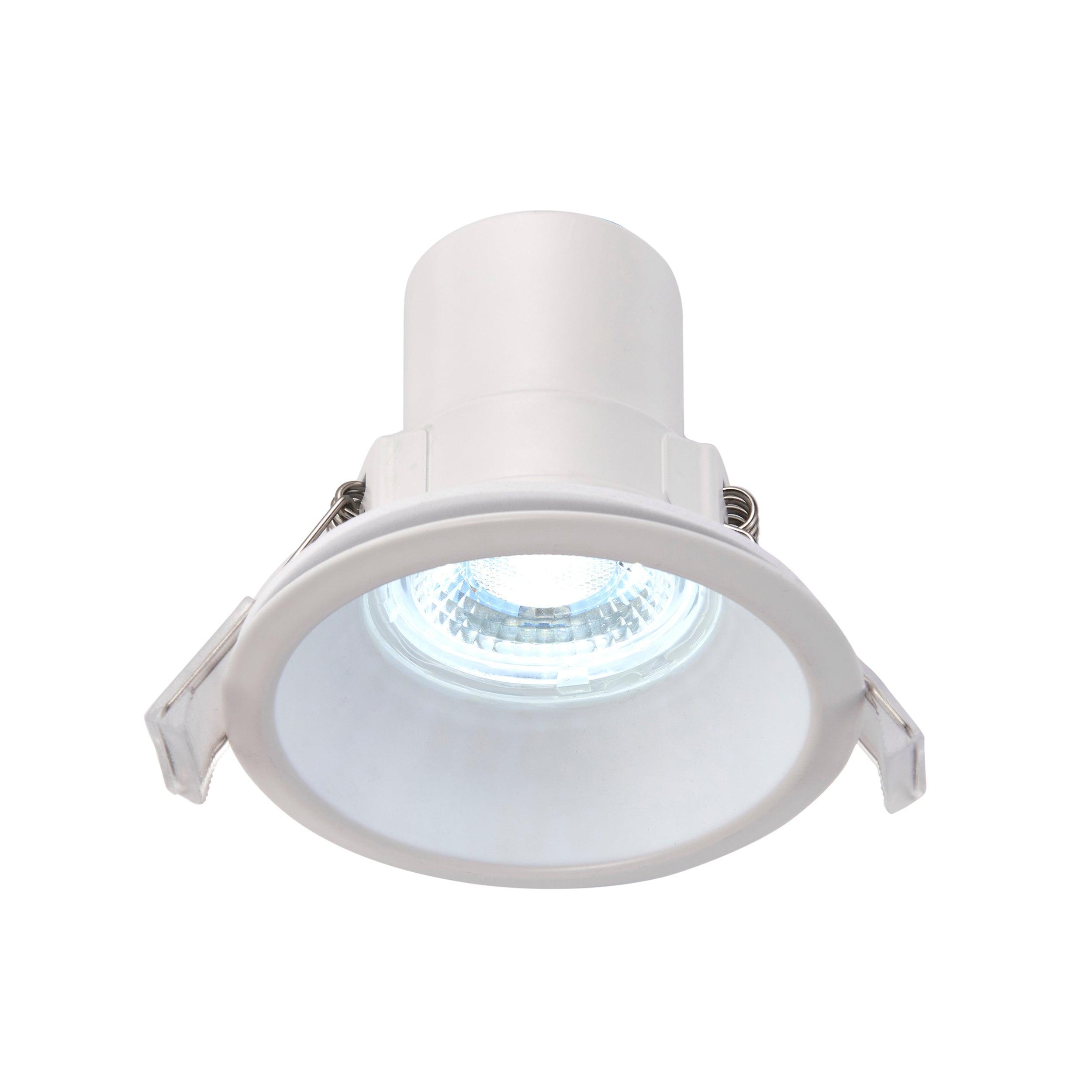 shieldeco cct anti glare white recessed light ip65 5w by saxby lighting, close up image 365