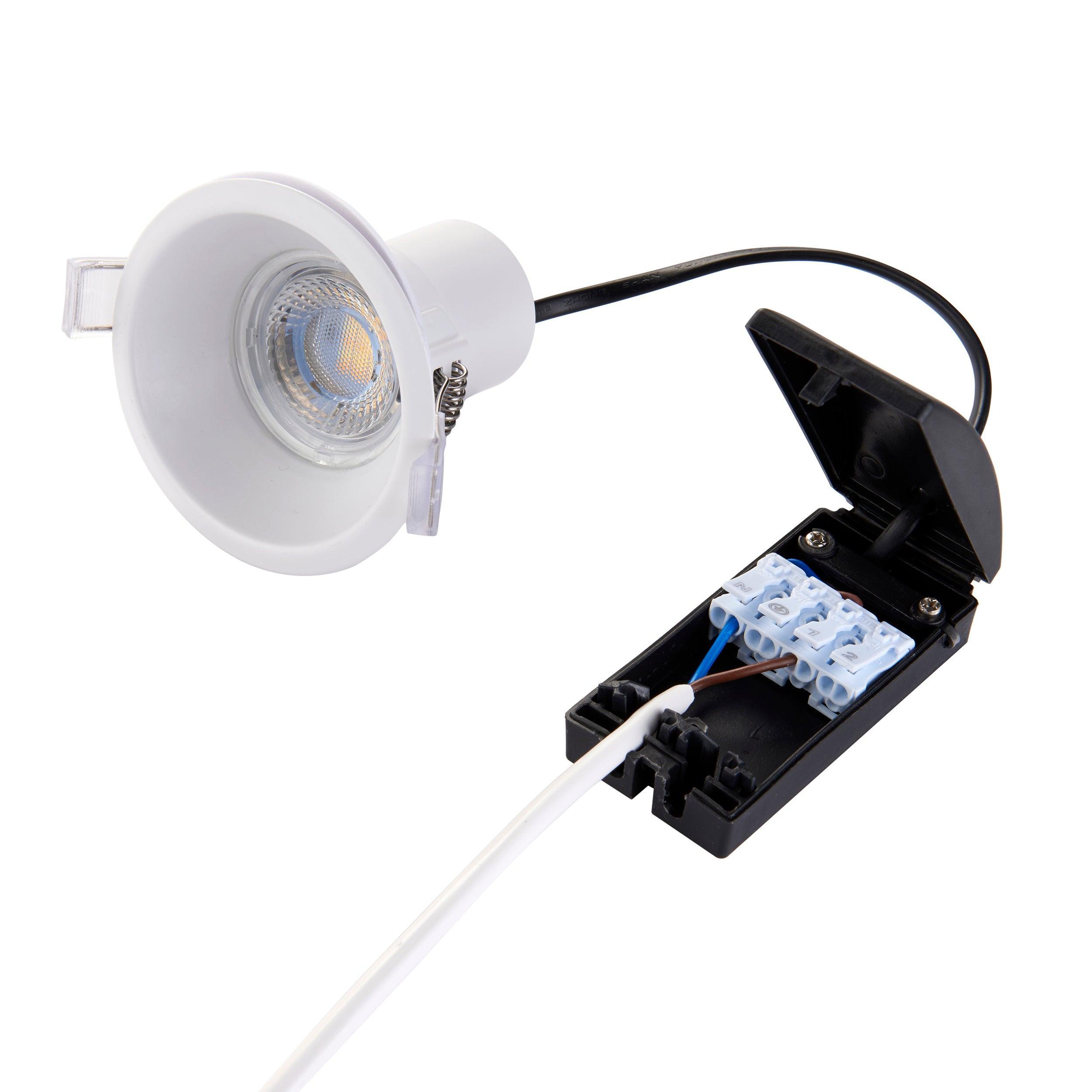 shieldeco cct anti glare white recessed light ip65 5w by saxby lighting, close up image 224