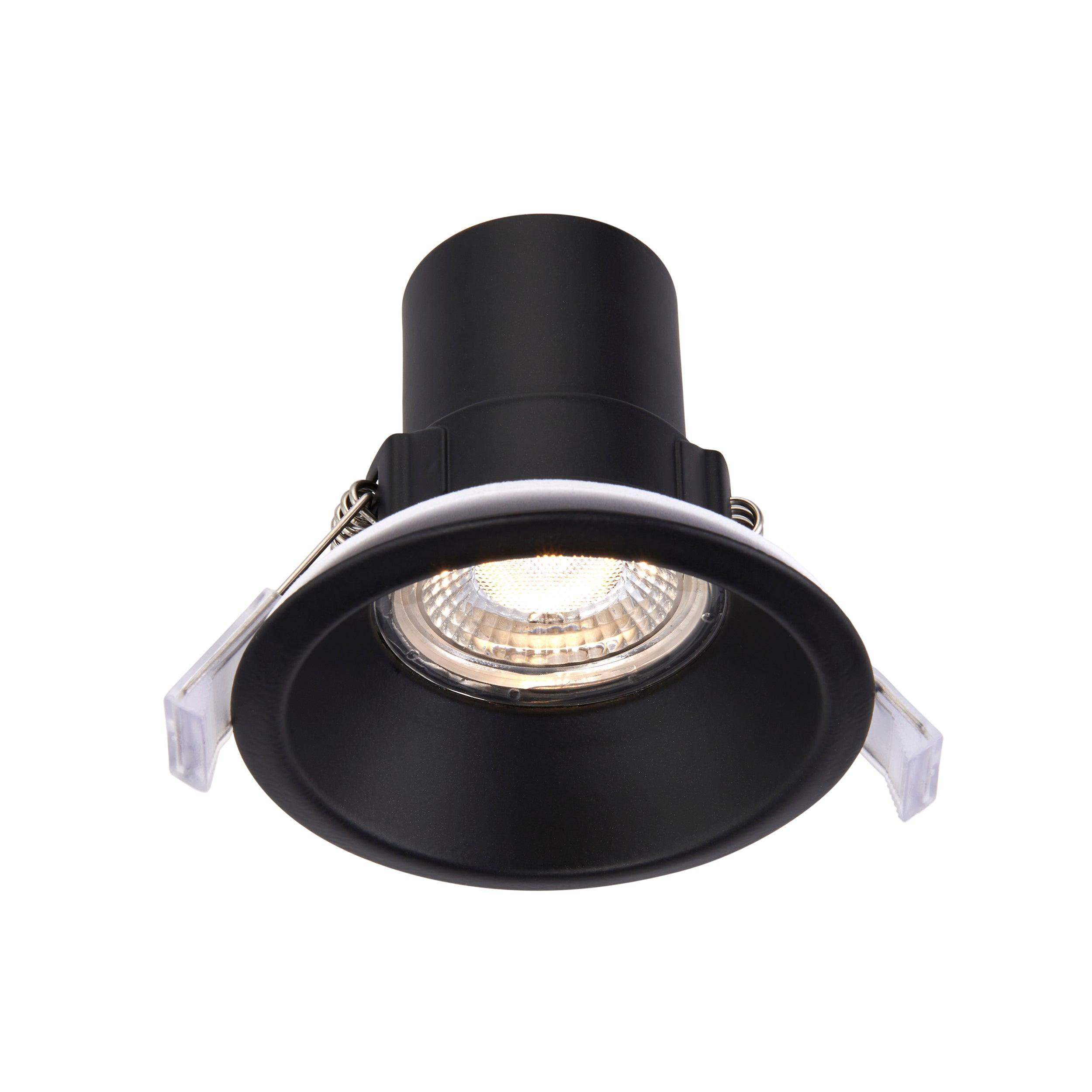 shieldeco cct anti glare black recessed light ip65 5wby saxby lighting