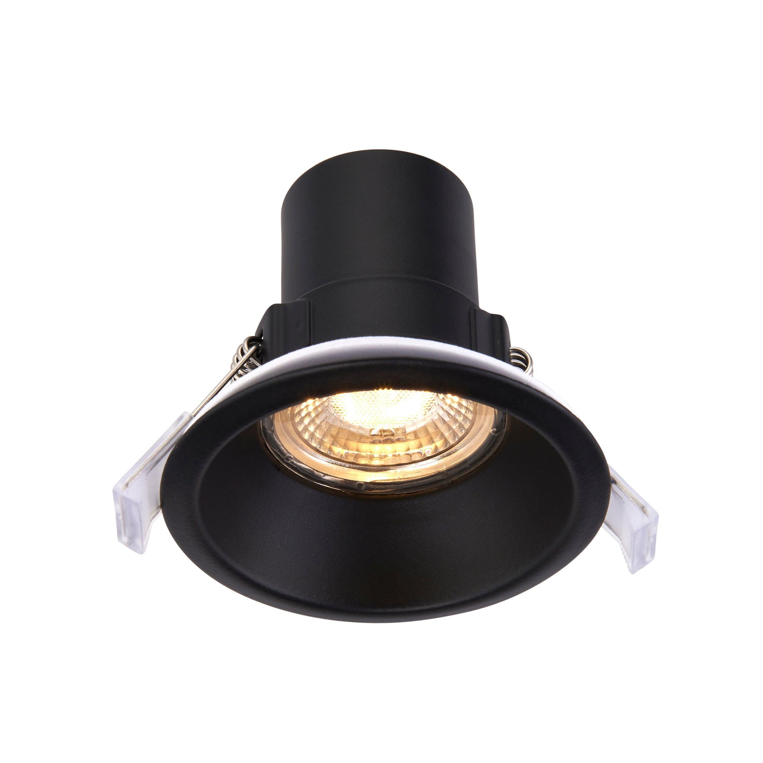 shieldeco cct anti glare black recessed light ip65 5wby Saxby Lighting, close up image
